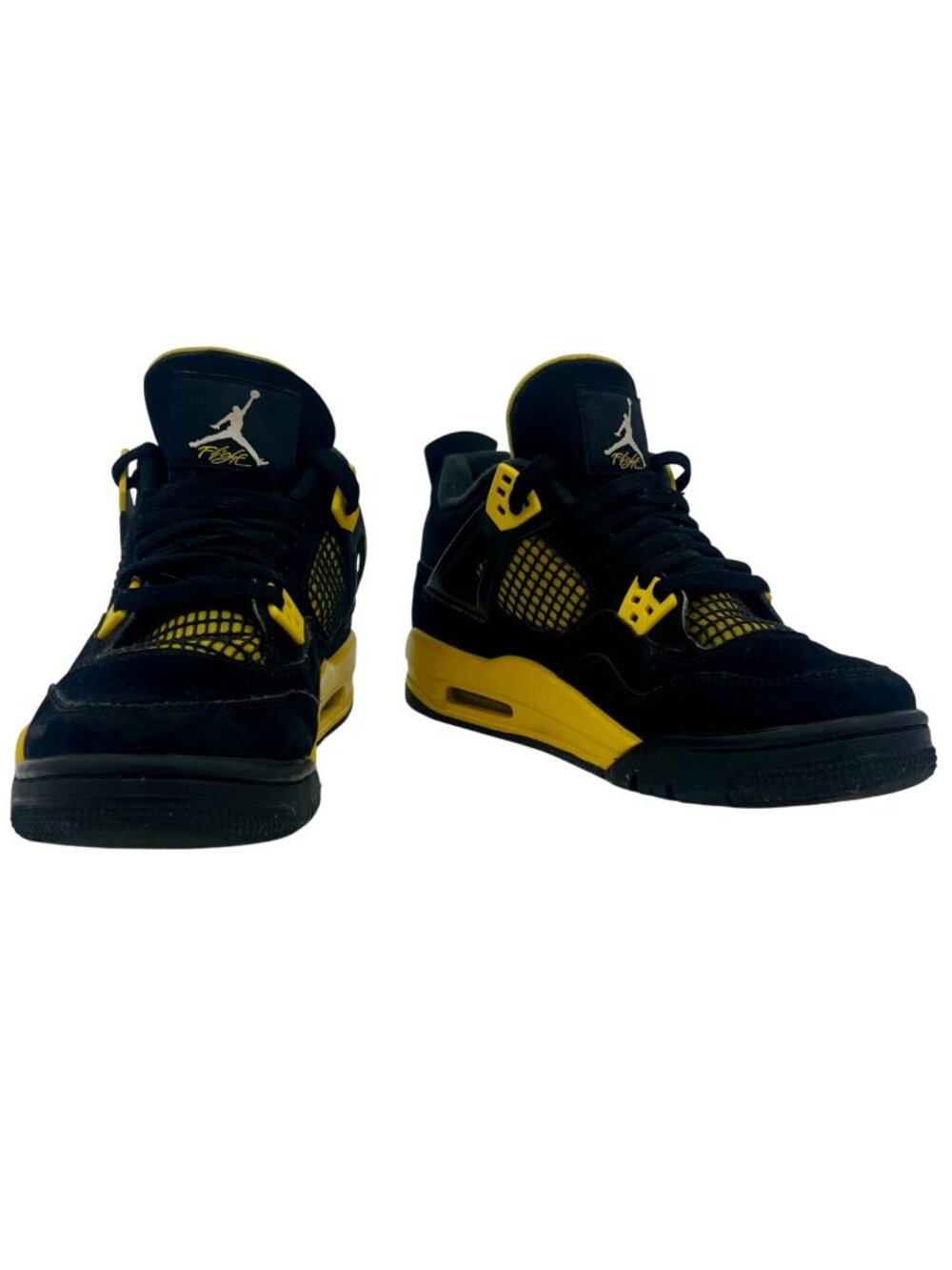 Air Jordan 4 Retro Thunder Black & Tour Yellow Sneakers | Men's 7 Collectable - Picture 11 of 16